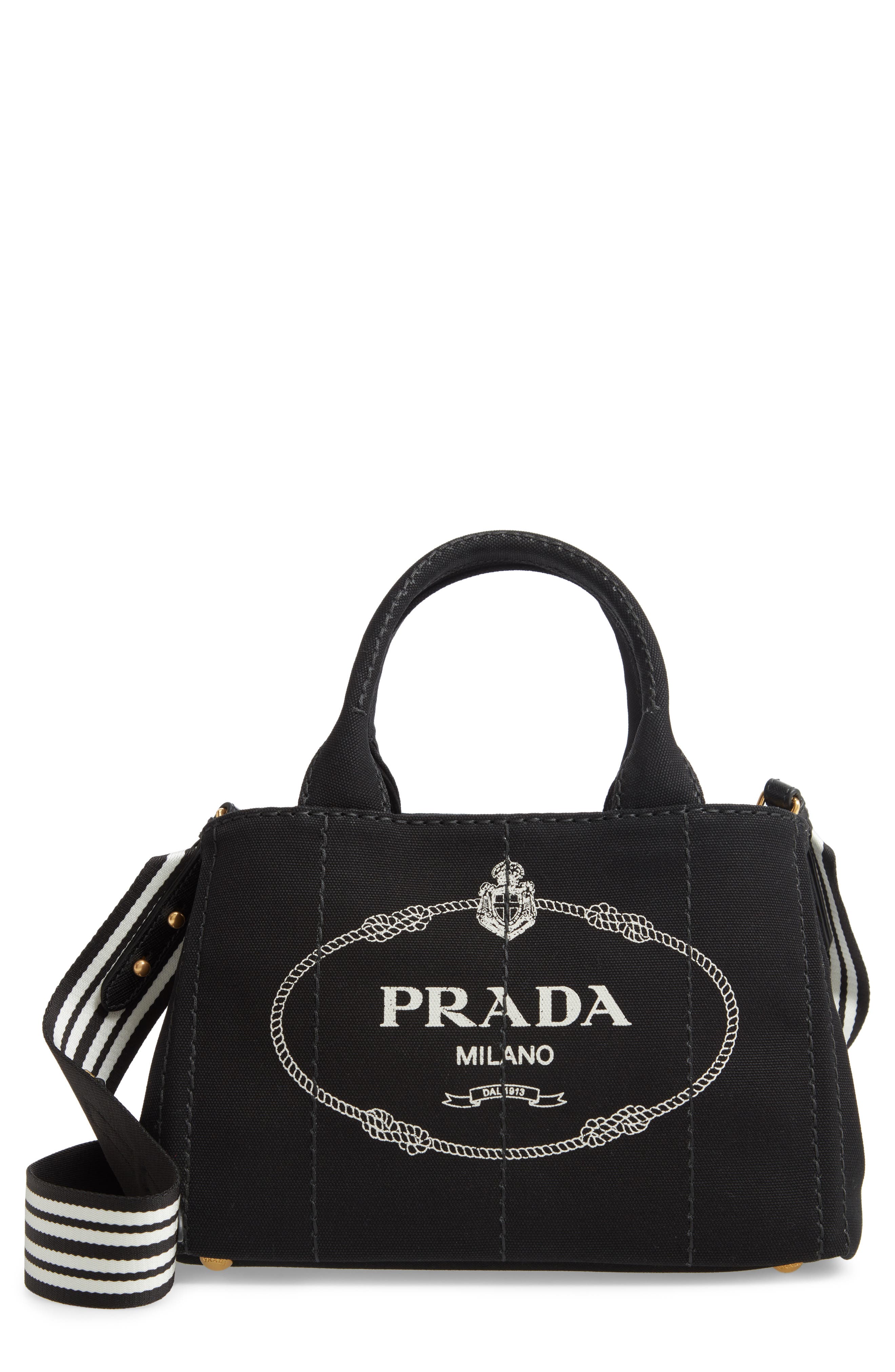 prada canvas tote bag