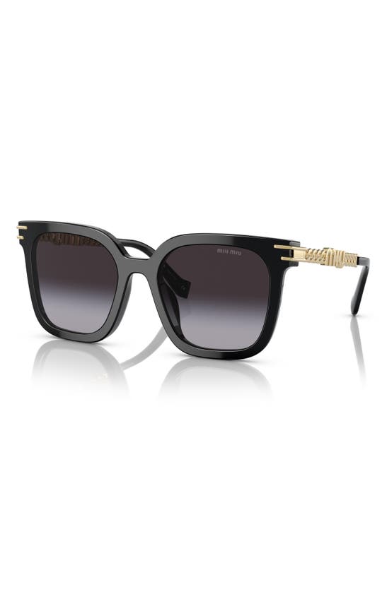 Miu Miu 55mm Gradient Pillow Sunglasses In Black