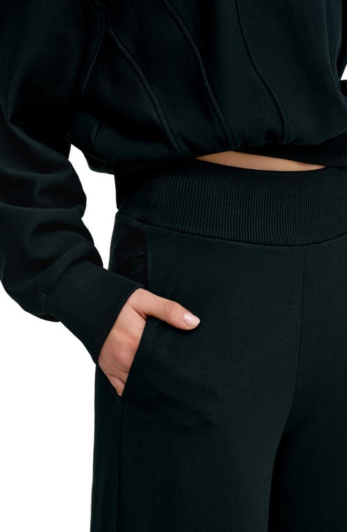 Marcella Easton Wide Leg Sweatpants In Black