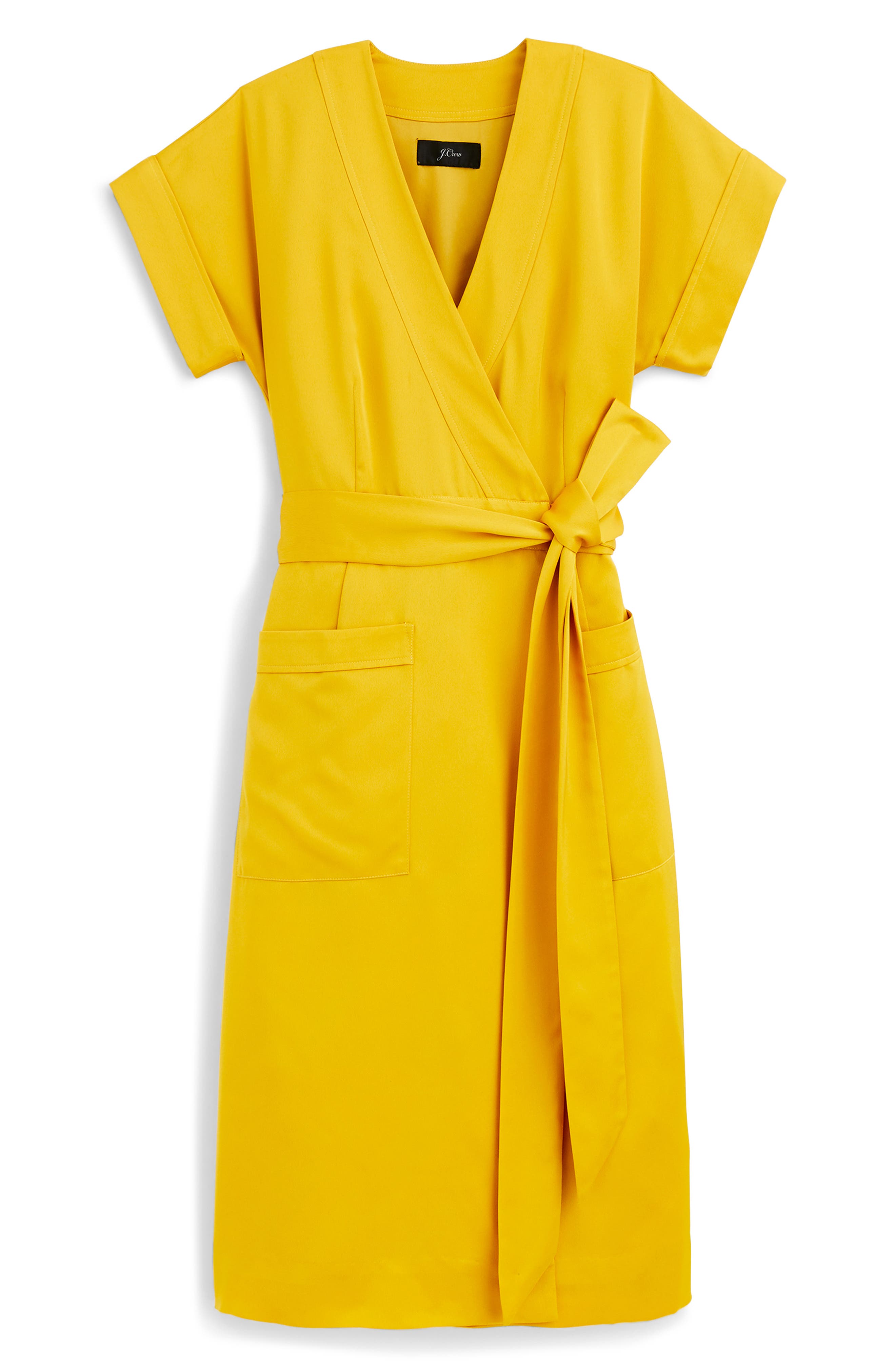 j crew short sleeve wrap dress