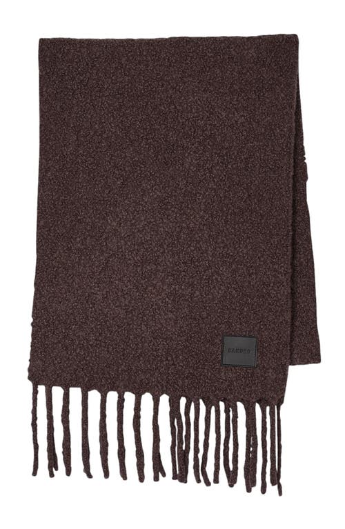 Shop Sandro Terry-effect Scarf In Mahogany