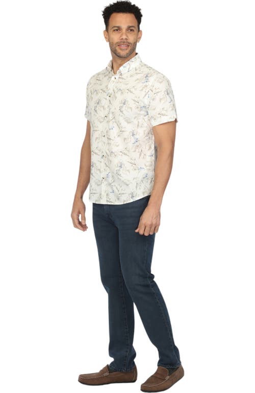 Vustra Men's Blue / White Dawn Blooms Print In White