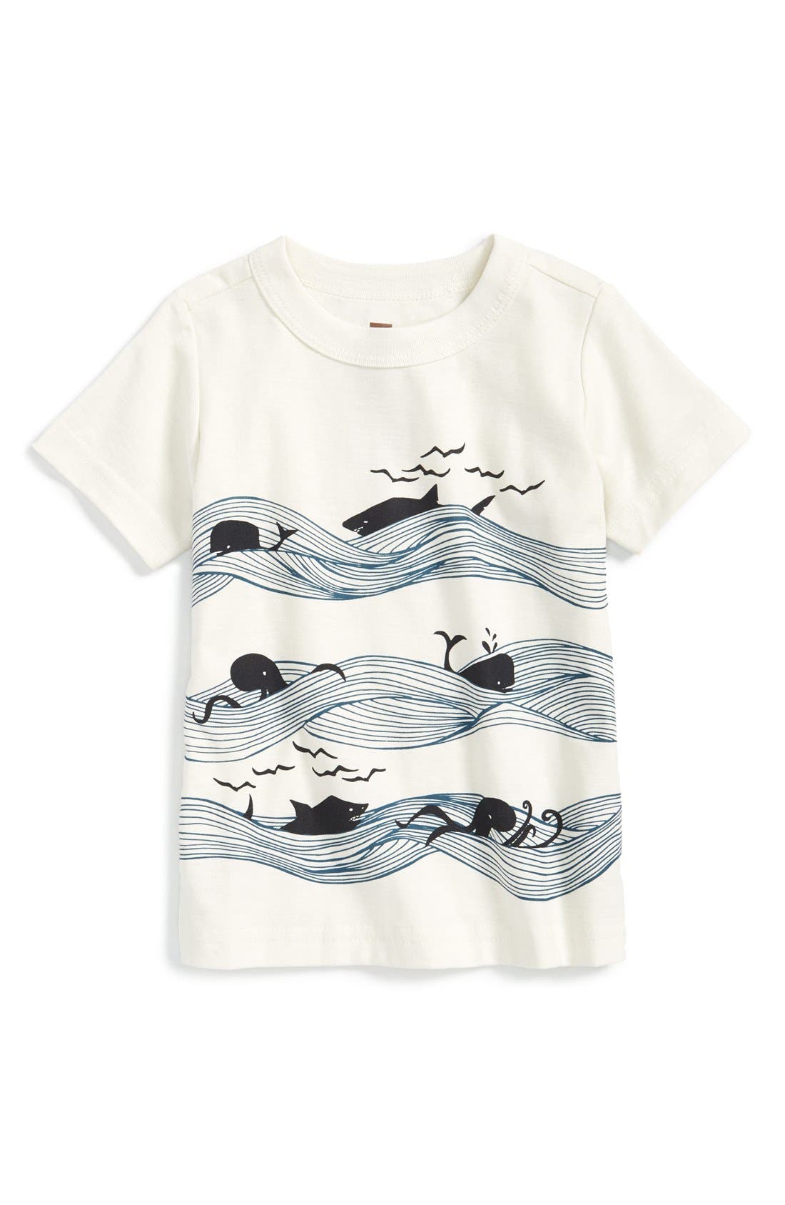 Tea Collection 'Whales & Waves' Graphic Cotton TShirt (Baby Boys) Nordstrom