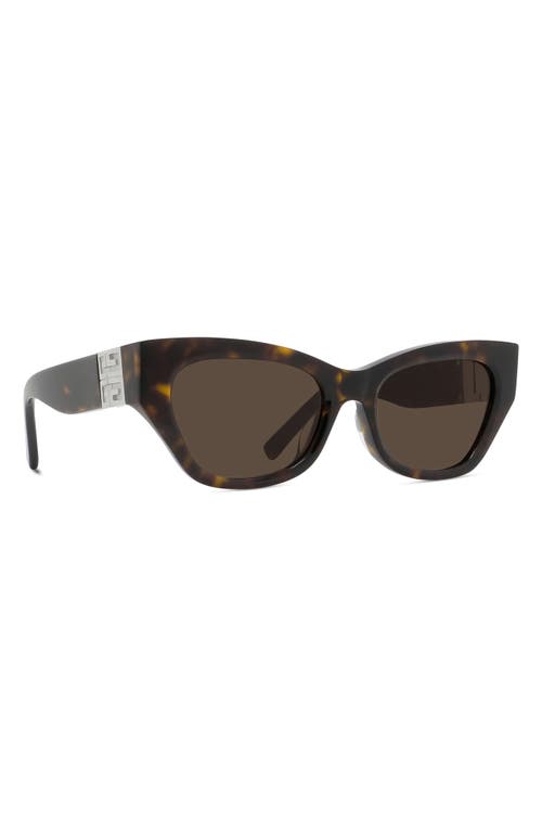 Shop Givenchy 55mm Polarized Cat Eye Sunglasses In Dark Havana/roviex