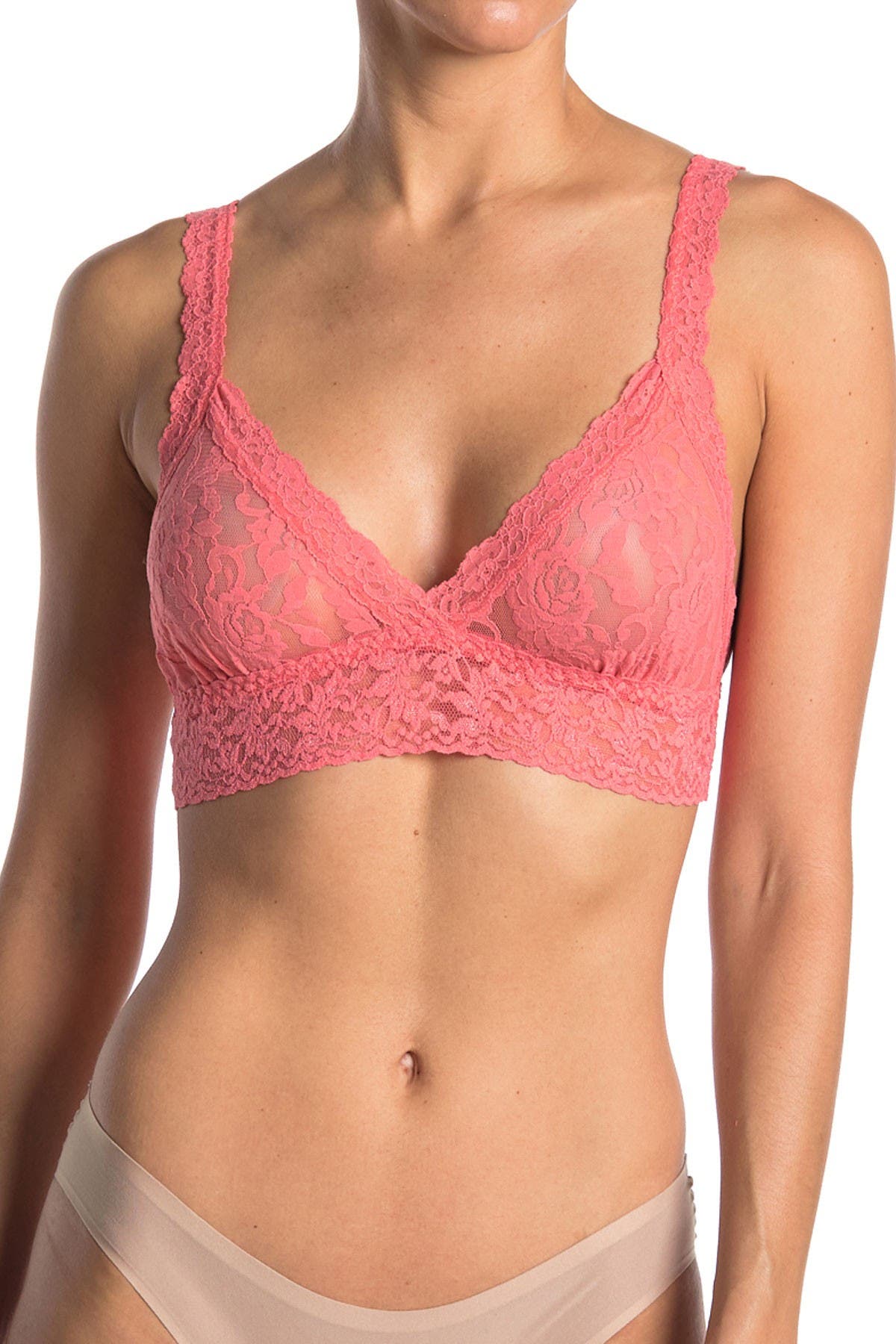 Hanky Panky Signature Lace Crossover Bralette - Dragon Fruit In Pink