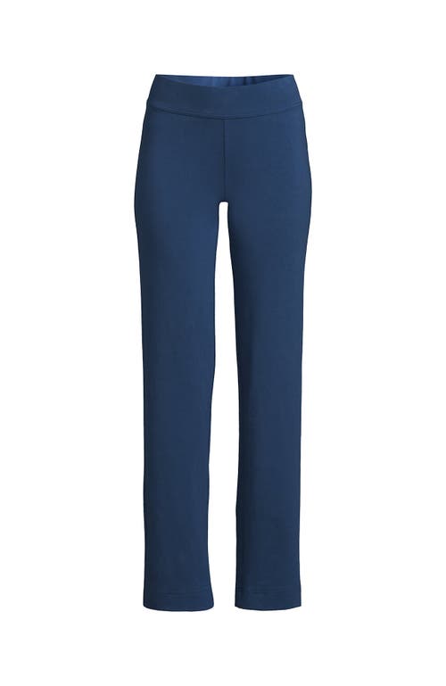 Lands' End Starfish Mid Rise Straight Leg Pants In Evening Blue