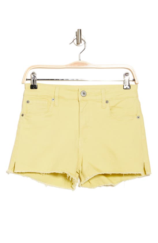 Shop Sts Blue Aubrey Frayed High Waist Boyfriend Denim Shorts In Lemongrass