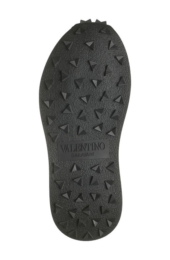 Shop Valentino Braided Sneaker In Silver