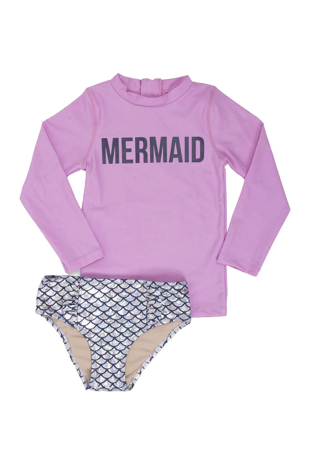 UPF 50+ Shade Critter Big Girls Color Me Lavender Rash Guard Shirt