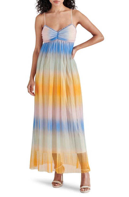 Shop Steve Madden Aja Ombré Stripe Maxi Dress In Sunset