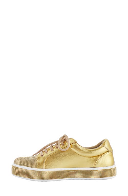 Lady Couture Legend Rhinestone Sneaker In Gold