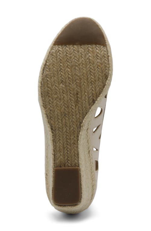 Adrienne Vittadini Brea Cut Out Espadrille Wedge Sandal In Ecru
