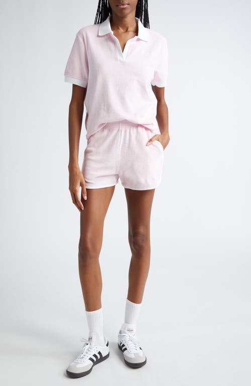 Shop Sporty And Rich Sporty & Rich Hotel Du Cap Cotton Terry Polo In Eden Pink