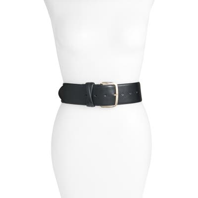 Halogen Leather Belt, Black
