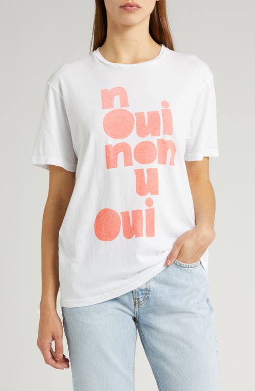 MOTHER The Rowdy Cotton Graphic T-Shirt Oui Non at Nordstrom,