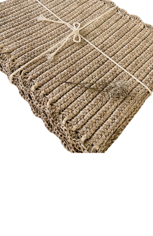 Shop Tallo De Olivo Fique Woven Placemat Set Of 4 In Natural