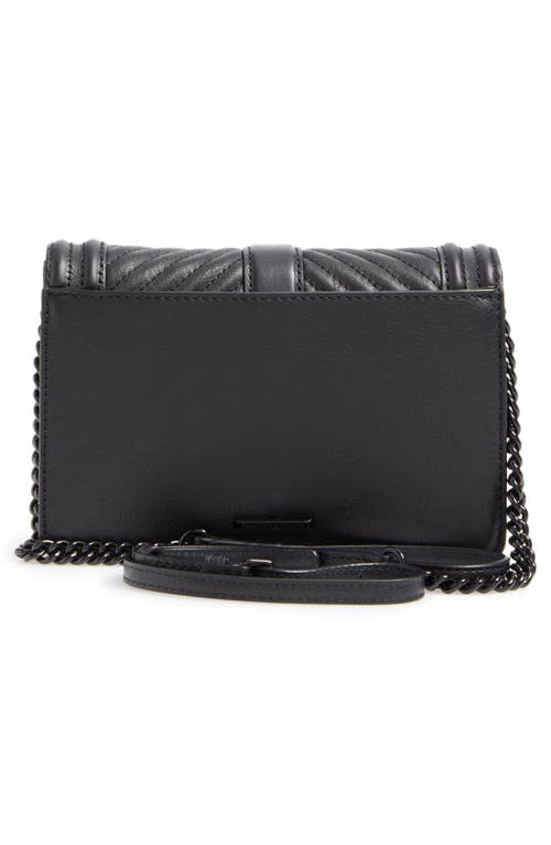 Shop Rebecca Minkoff Small Love Leather Crossbody Bag In Black/black Hrdwr