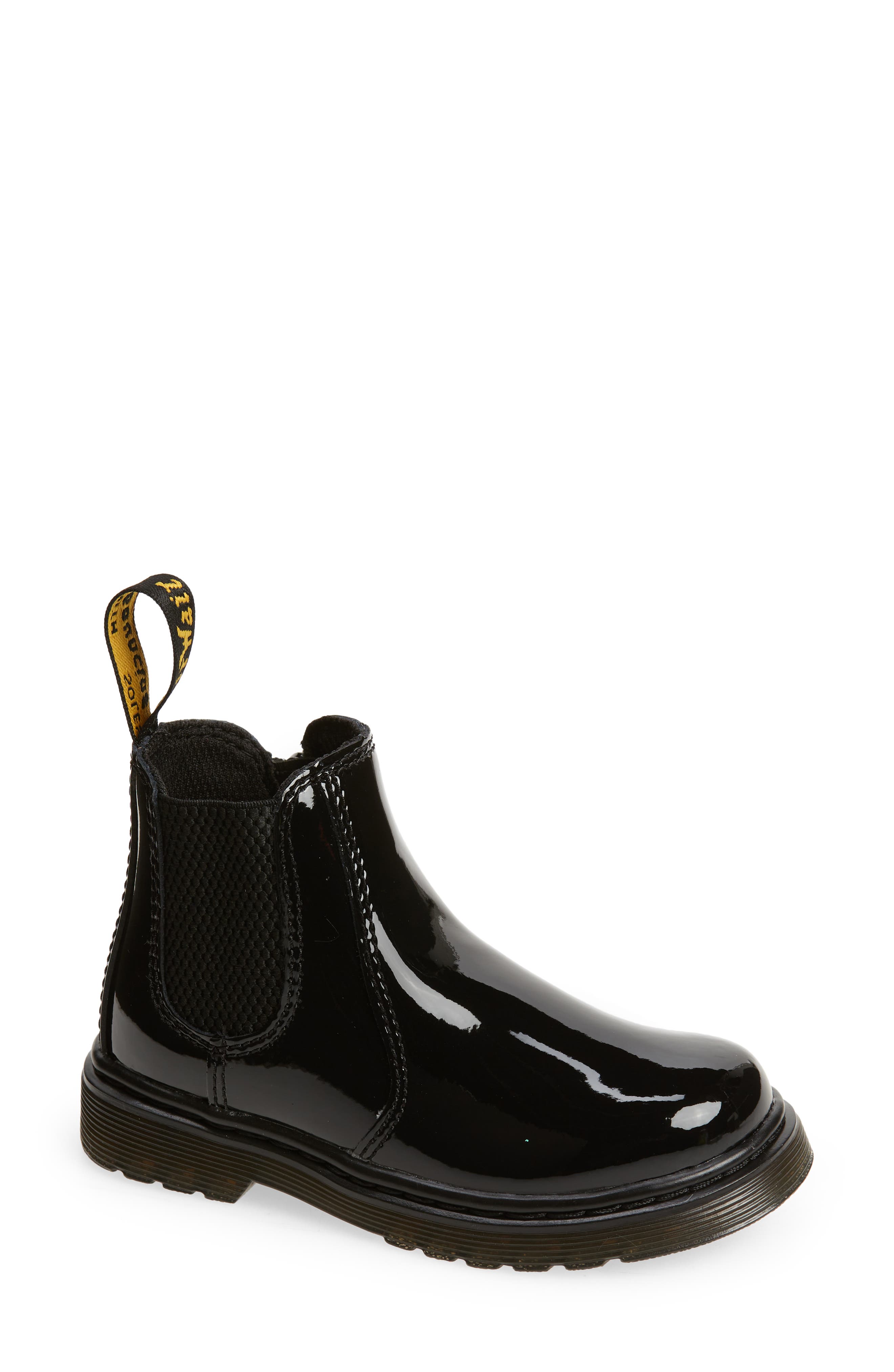 Dr. Martens 2976 Patent Leather Cheslea Boot in Black at Nordstrom, Size 7Us