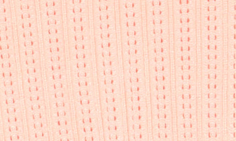 Shop By Design Pointelle Polo Sweater In Tropical Peach