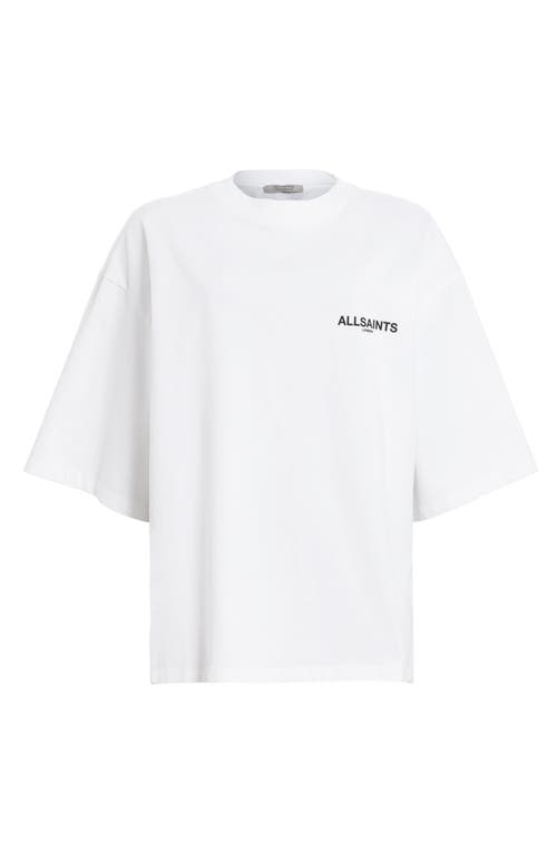 Shop Allsaints Guardian Amelie Oversize Cotton Graphic T-shirt In White