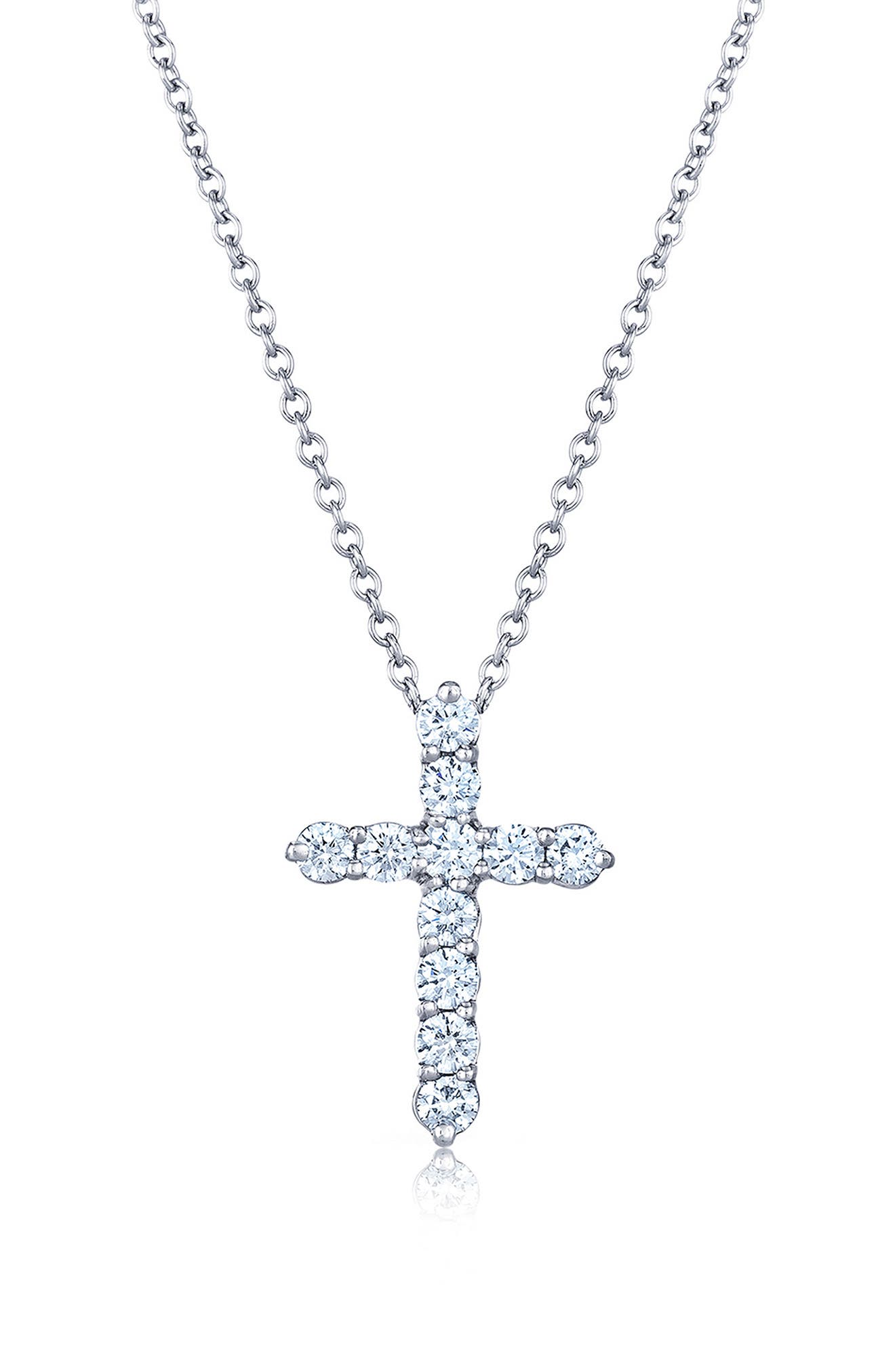 diamond crucifix necklace womens