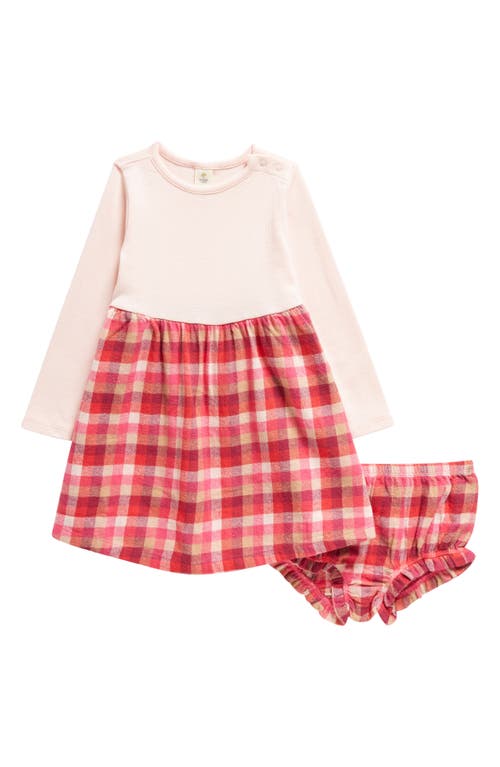 Tucker + Tate Kids' Plaid Long Sleeve Dress & Bloomers Set Pink English- Red Check at Nordstrom,