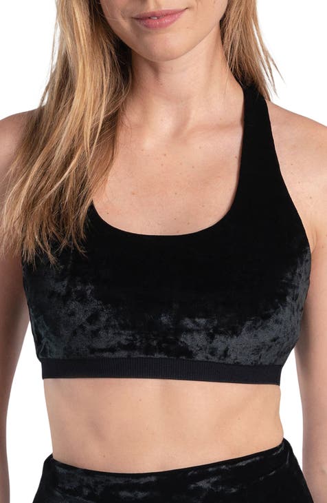 Leather Bra Top in Black - Usolo Outfitters