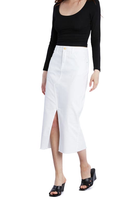 Shop Wash Lab Denim Genevive Denim Skirt In Creme