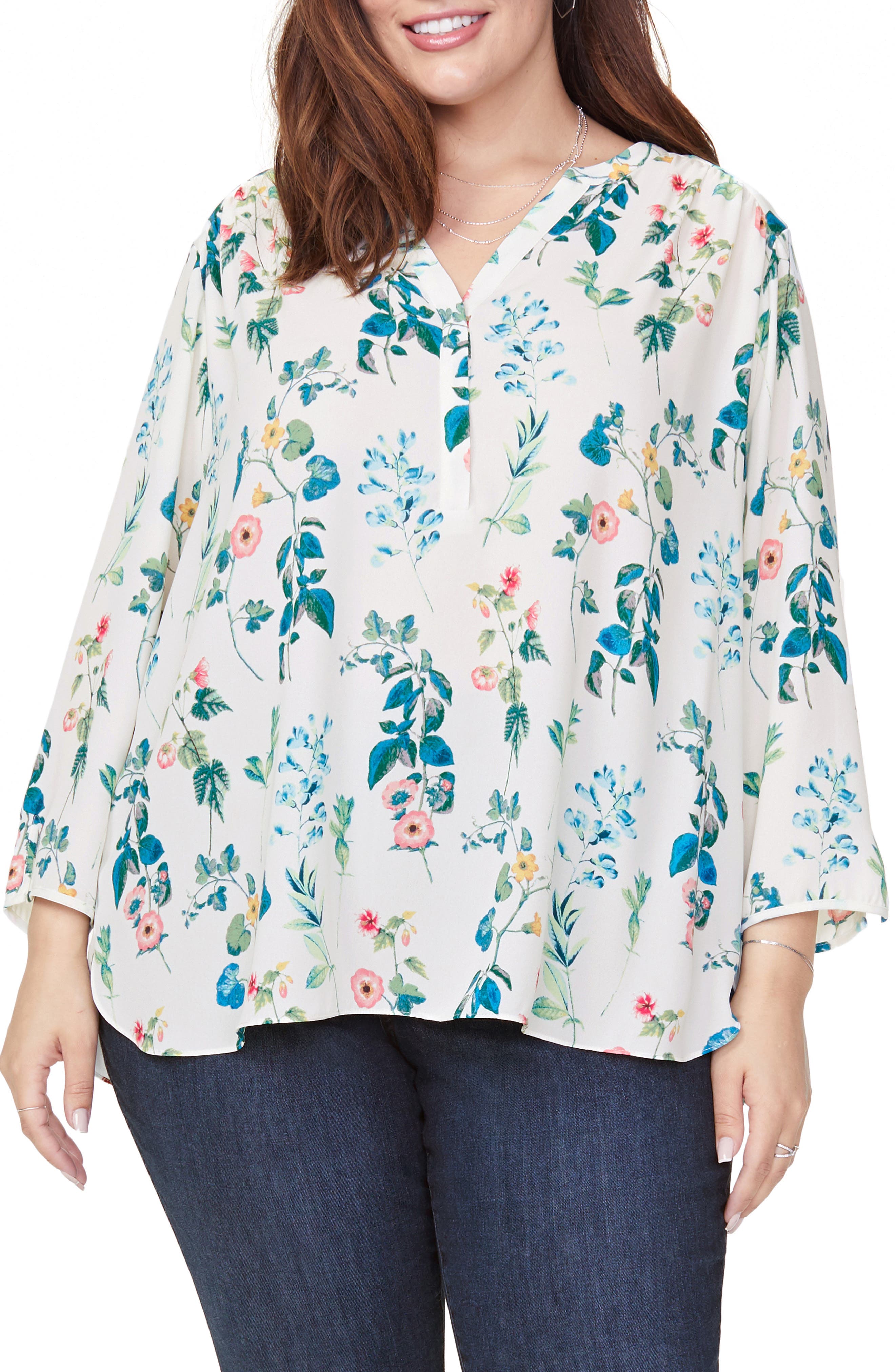 Curves 360 By Nydj Perfect Blouse In Brookshire Botanical