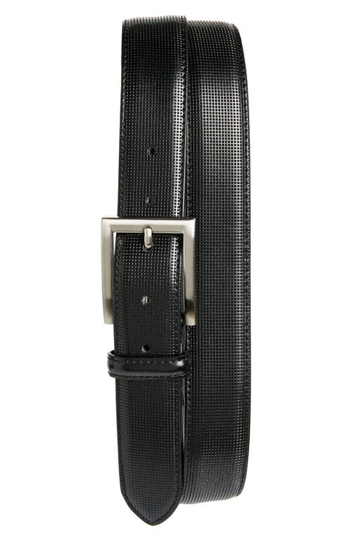 Florsheim Sinclair Perforated Leather Belt in Black