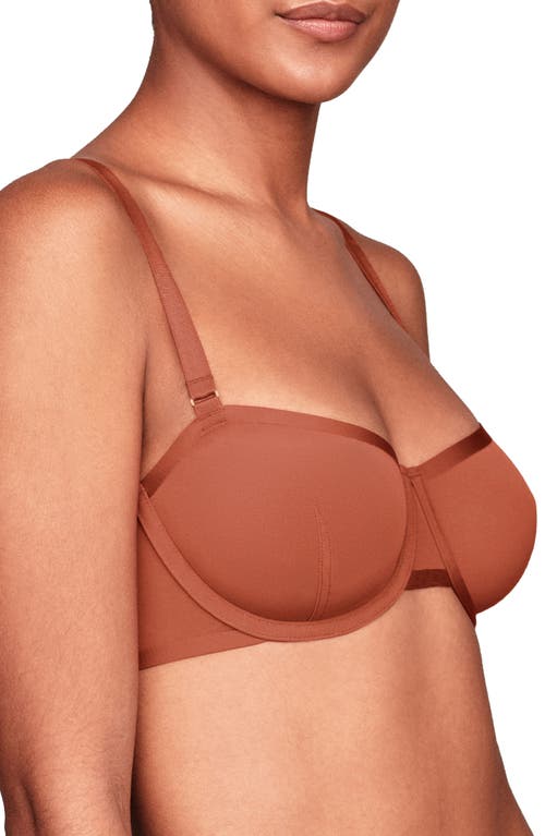 Shop Cuup The Balconette Mesh Underwire Bra In Clay