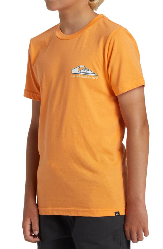 Shop Quiksilver Kids' Step Up Graphic T-shirt In Tangerine