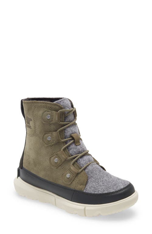 Size8.5 SOREL Explorer II Waterproof Winter Boot in Sage Fawn at Nordstrom, Size 8.5