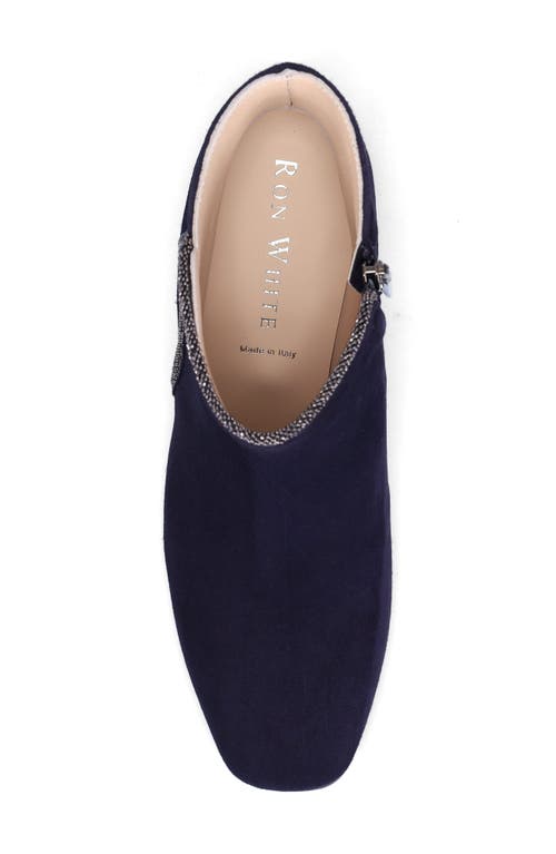 Ron White Janelle Water Resistant Bootie In French Navy Suede