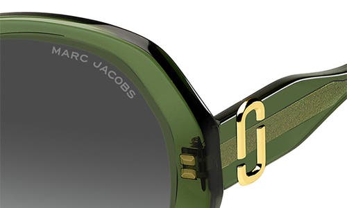 Marc Jacobs Marc 763s Acetate Oval Sunglasses In Green/grey Azure