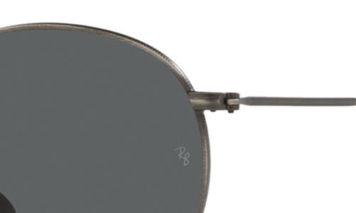 Shop Ray Ban Ray-ban 47mm Round Sunglasses In Antique Gunmetal