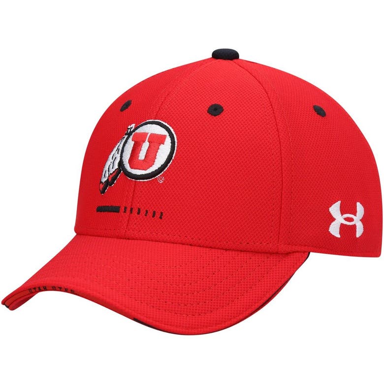 Under Armour Kids' Youth Red Utah Utes Blitzing Accent Performance Adjustable Hat