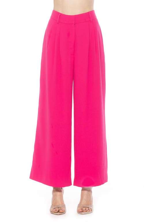 Alexia Admor Women's Kari Pleated Wide Leg Pants In Pink