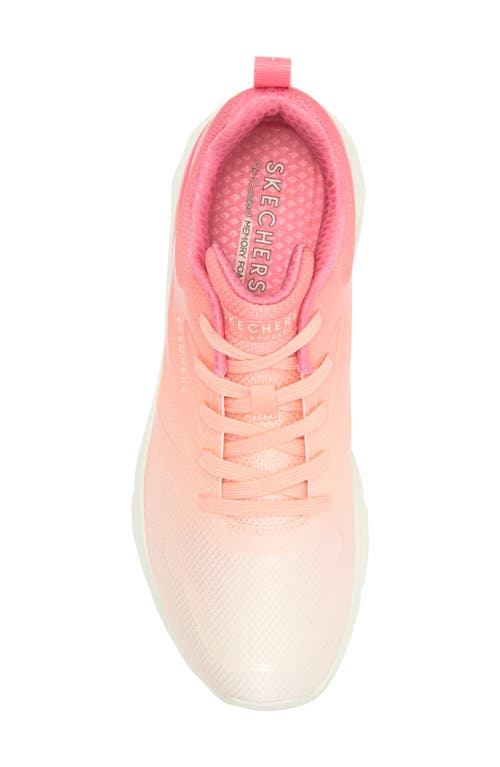 Shop Skechers Tres-air Uno-brighten Up Sneaker In Coral/multi