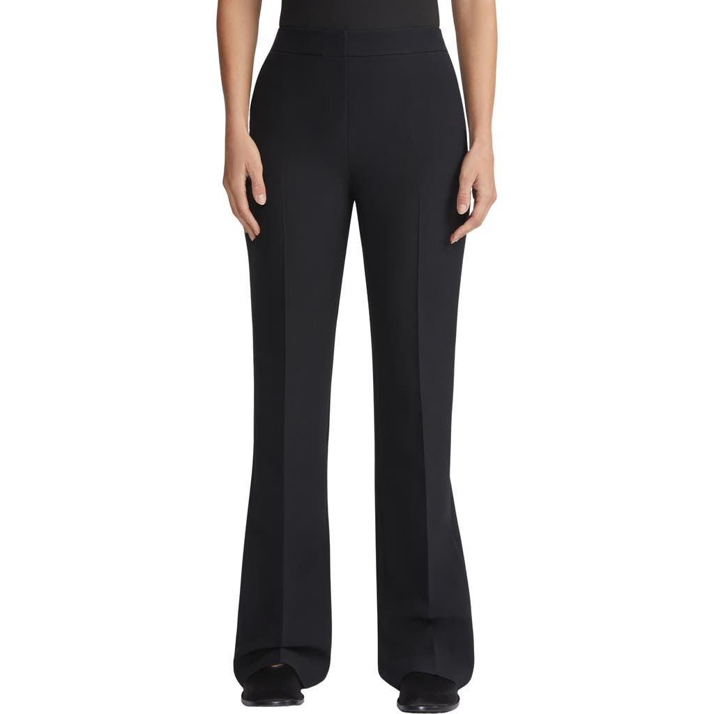 Lafayette 148 New York Saint Mark's Wool & Silk Crepe Flare Pants in Black