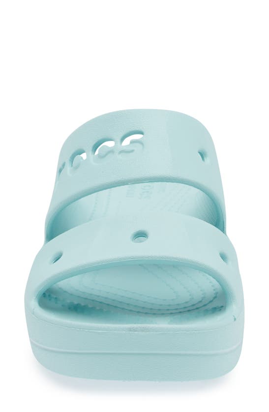 Shop Crocs Baya Platform Slide Sandal In Pure Water
