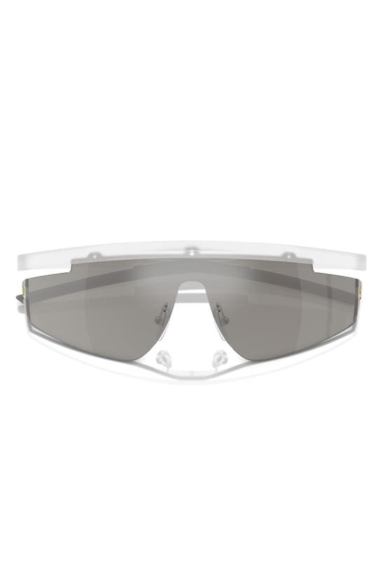 Scuderia Ferrari 140mm Irregular Shield Sunglasses In Transparent Grey