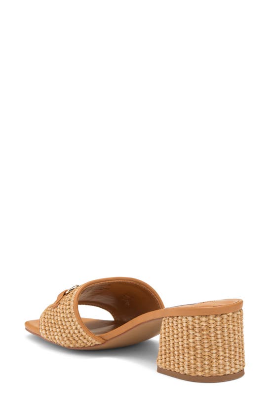 Steve Madden Splendid Bit Slide Sandal In Tan Raffia