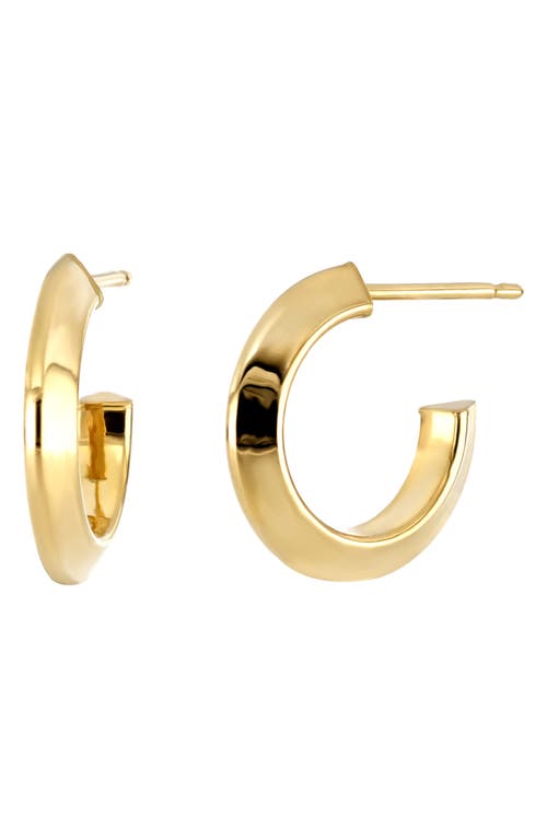 Bony Levy Beveled 14K Gold Huggie Hoop Earrings in 14K Yellow Gold