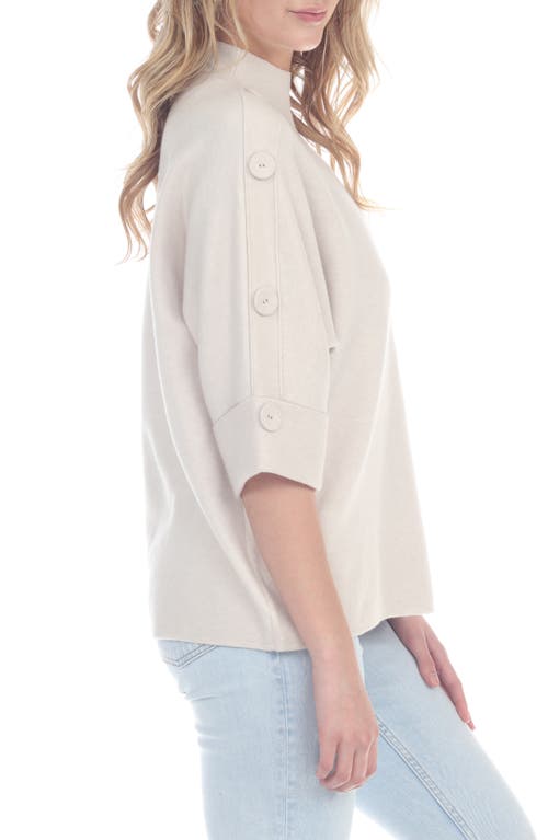 Shop Rain And Rose Button Detail Sweater In Ivory