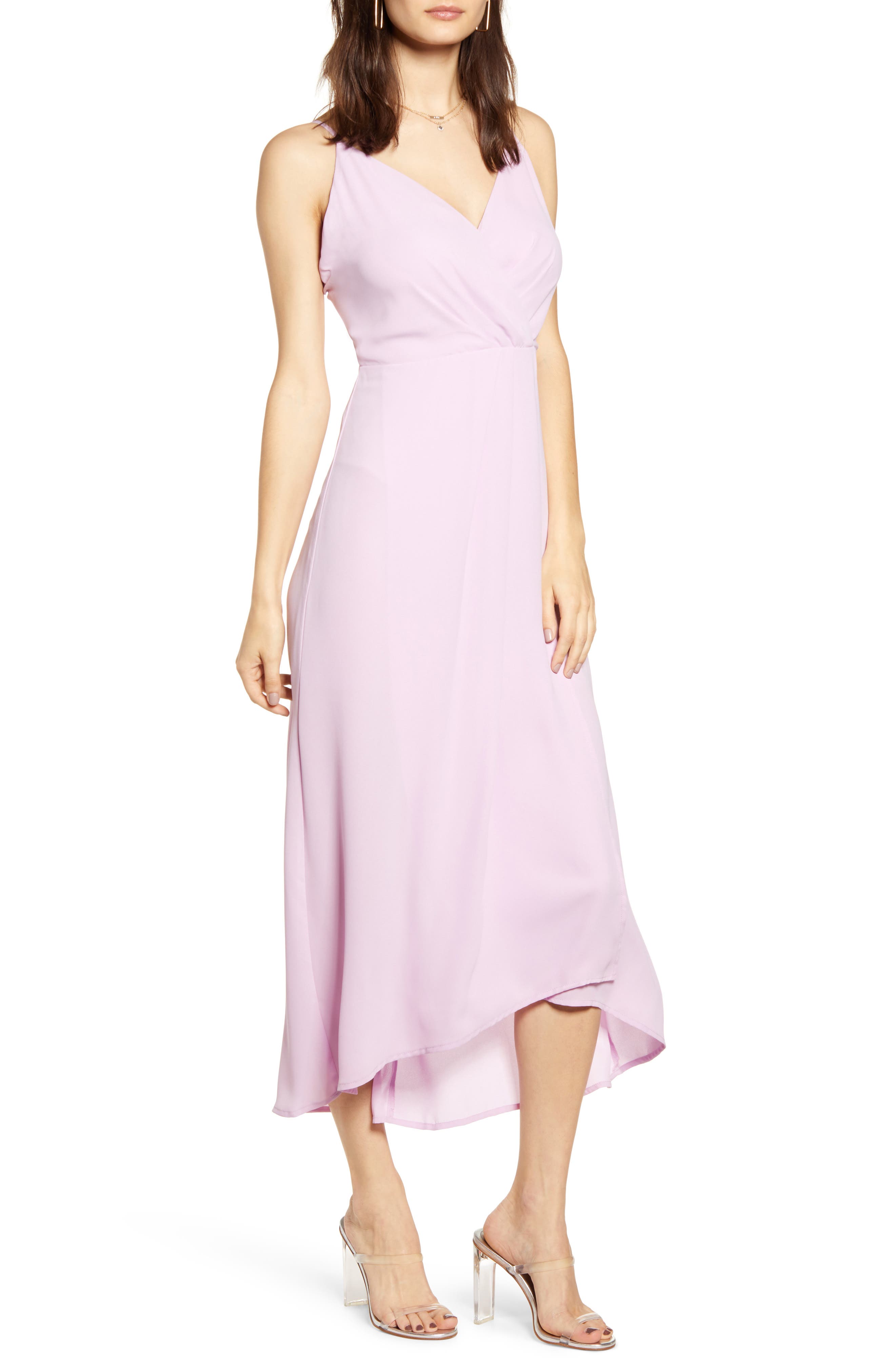 All In Favor Sleeveless High/low Dress, Purple