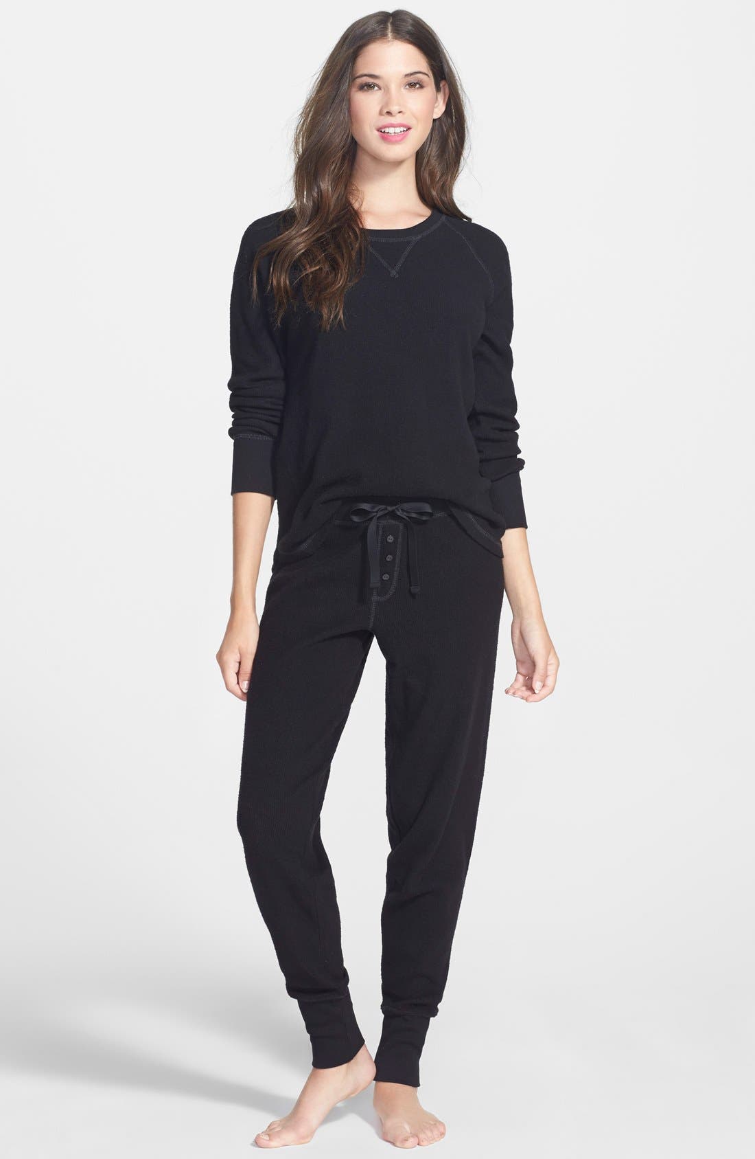 PJ Salvage Brushed Thermal Pajamas Nordstrom