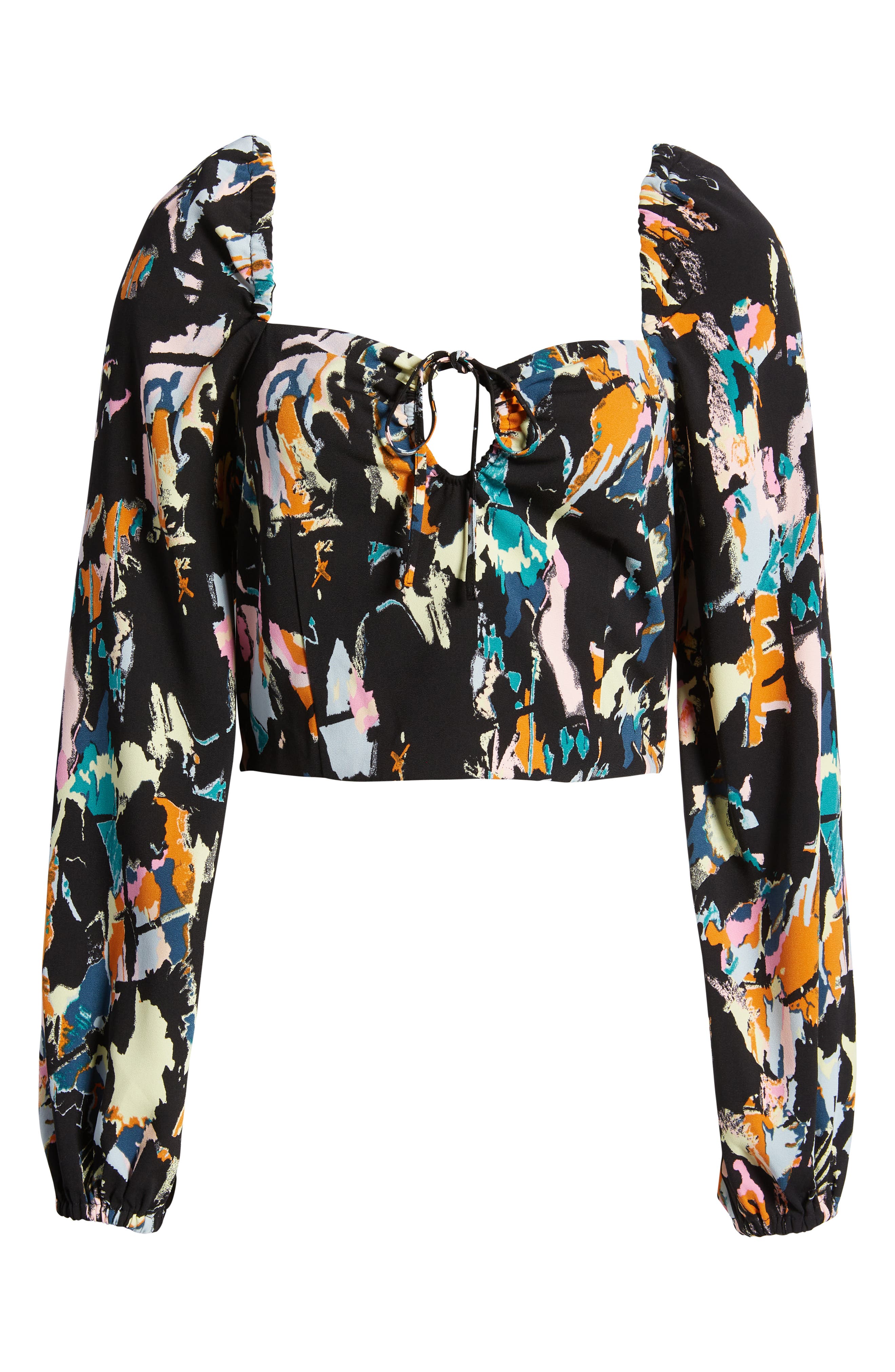 LS TNeck Keyhole Crop Top main image 1