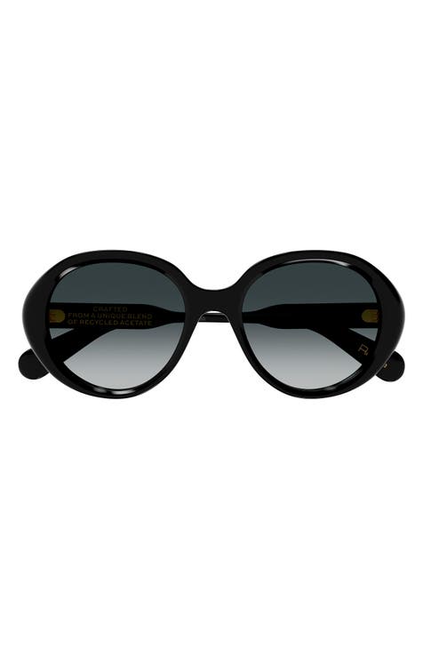 Black round designer sunglasses hotsell