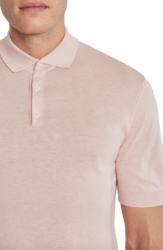 Shop Jack Victor Tupper Organic Cotton & Silk Polo In Pink